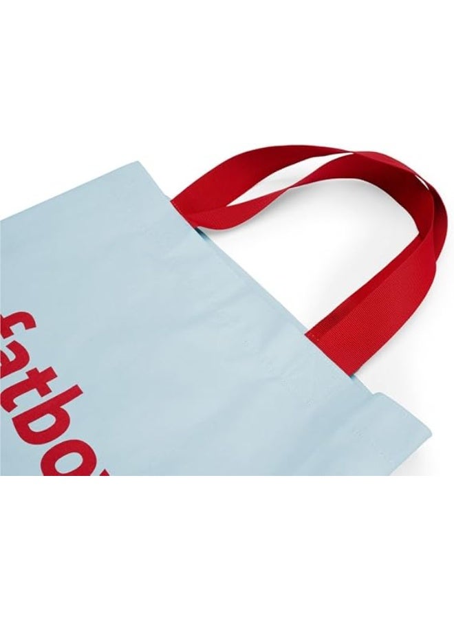 Fatboy حقيبة فات بوي باجي - حقيبة قطنية كبيرة متينة (أزرق فاتح، 61 × 55 سم) | حقيبة تسوق، سفر وتخزين متينة - Image 4